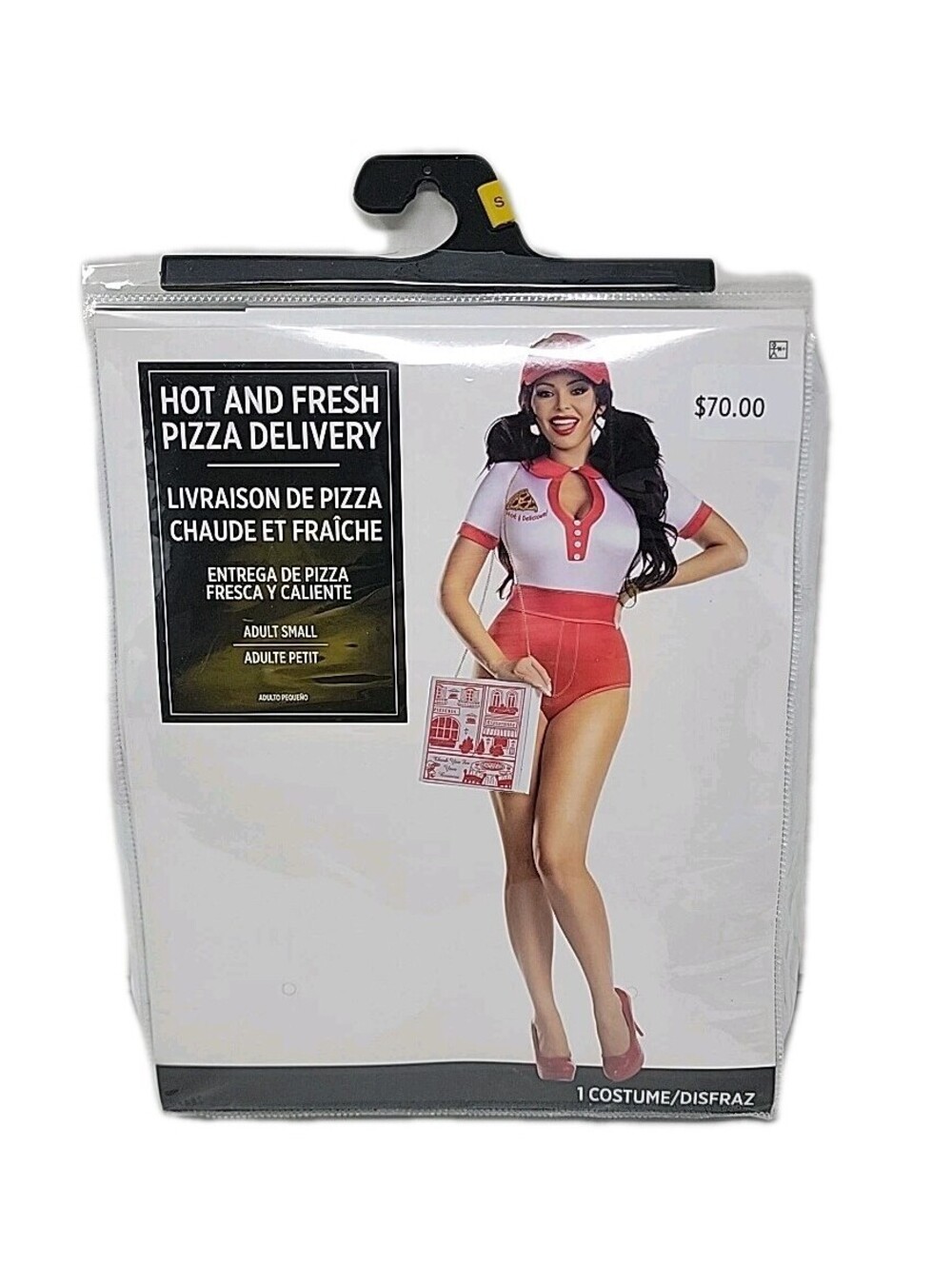 Pizza Delivery Sexy Hot Fresh  Women’s Costume w/ Hat & Bag Small Cosplay
